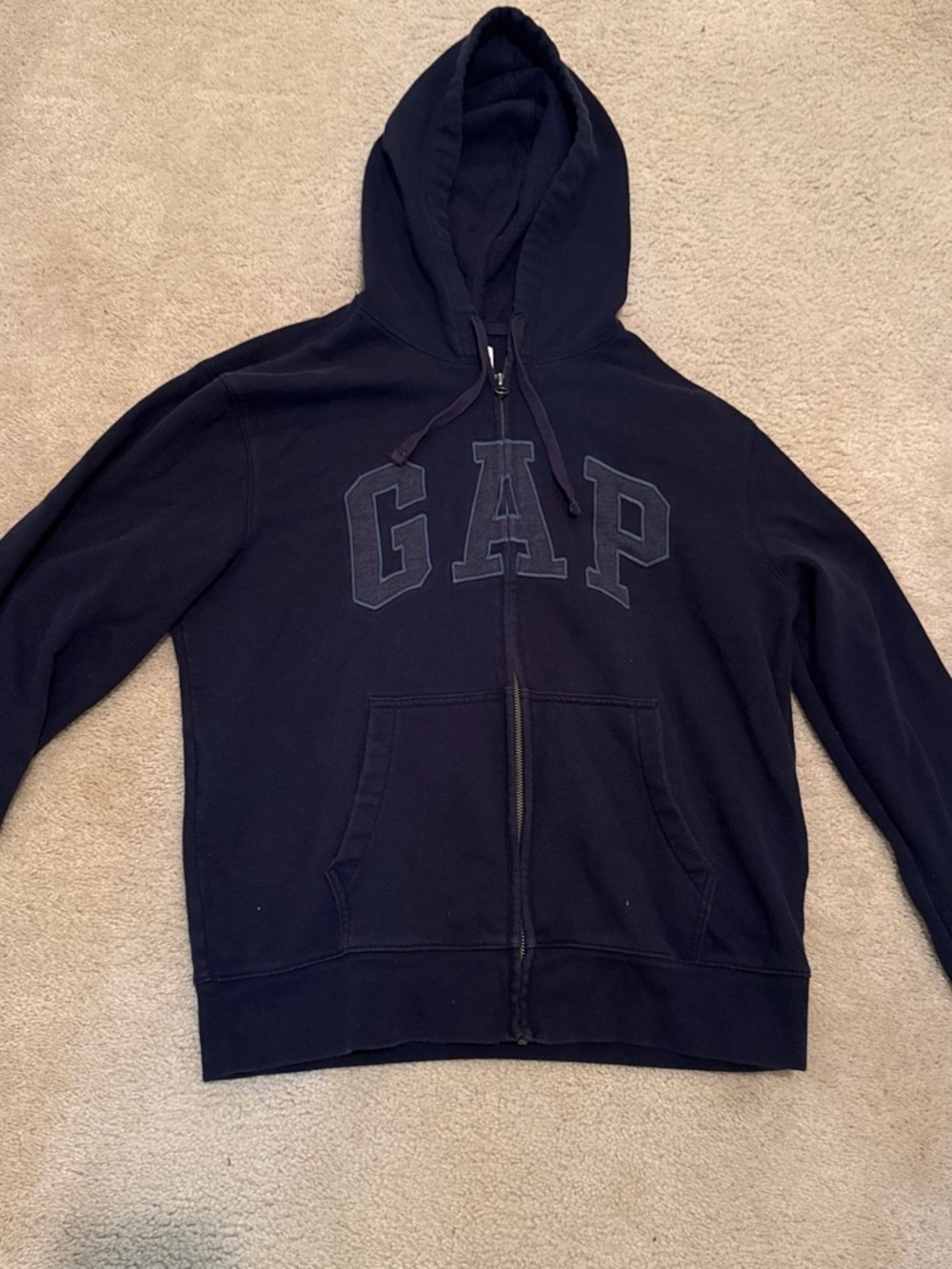 GAP Dark Navy Zip Hoodie with Logo Tag